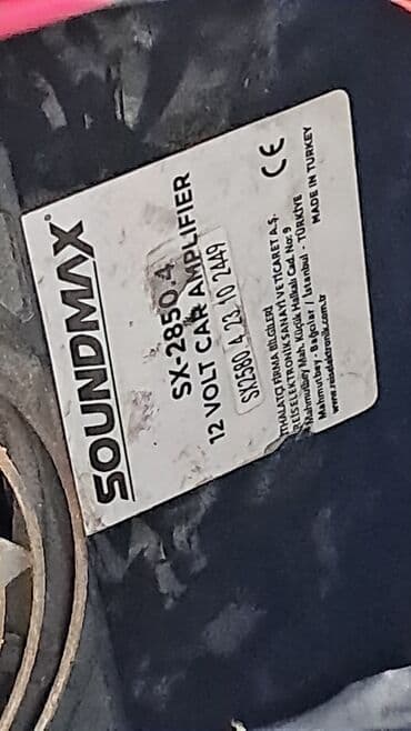 Avtomobil üçün audio dəst - Gücləndirici: Soundmax SX-2850.4, 12V