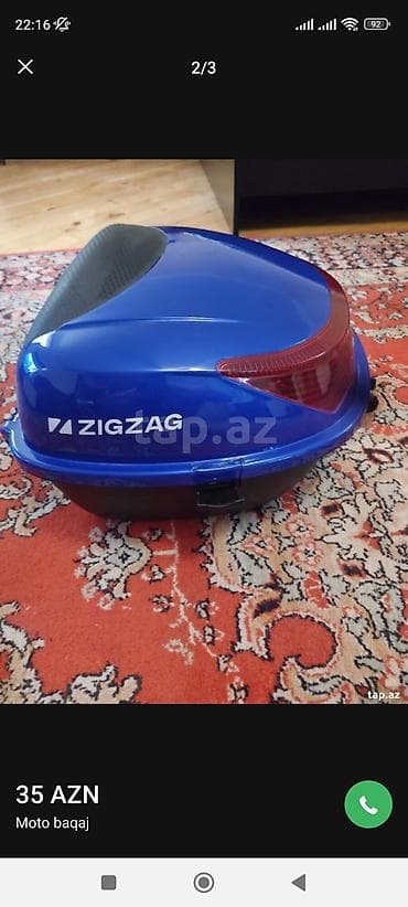 panel radyator: ZIGZAG moto baqaj - Növ: arxa üst baqaj qutusu (top case) - Rəng — 2
