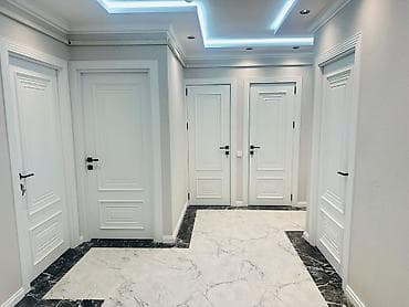 Ağ rəngli daxili qapılar – klassik dizayn - Material: möhkəm ağ MDF