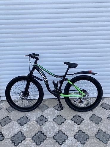 Dağ velosipedi – Toba brendi, qara-yaşıl dizayn Xüsusiyyətlər: -