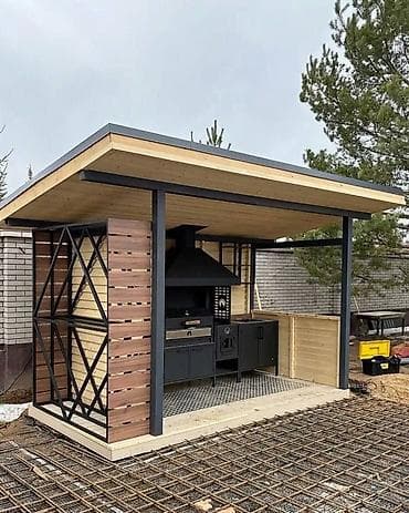 koz samovarı: Müasir açıq hava mətbəxi və manqal pavilyonu - Karkas: dayanıqlı — 1