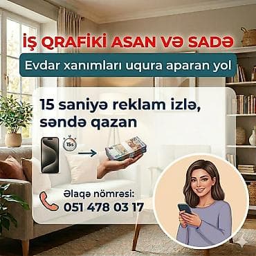 bag evinde is axtariram: Marketoloq, Təcrübəsiz, Dəyişən qrafik — 1