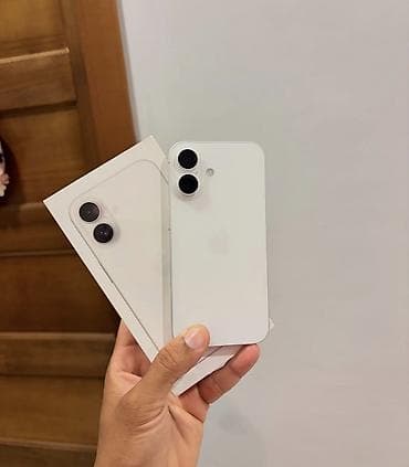 apple ipad 11: IPhone 16, 128 GB, Ağ, Zəmanət, Simsiz şarj, Face ID — 1