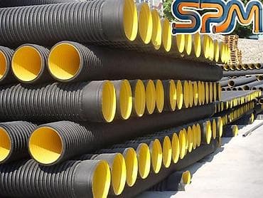 Kanalizasiya borusu, Qofralı, Plastik, 300 mm, Yeni