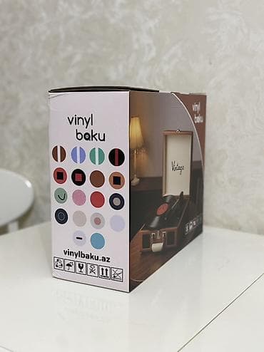 Vinyl Baku “Vintage” portativ qrammofon - Retro çamadan dizaynı — 7