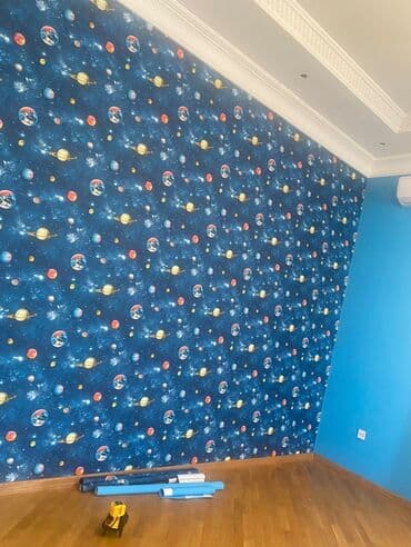 divar kağızının vurulması: Salam. Her nov Oboylarin tez seliqeli ve keyfiyyetli vurulmasi. Boya — 4