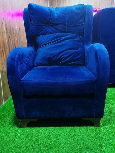 kreslo tek: Məhsul: Tək nəfərlik kreslo - Rəng: tünd göy (royal blue) - Parça — 3