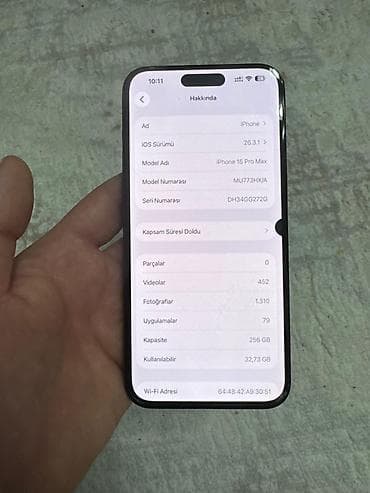 ipad pro 12: IPhone 15 Pro Max, 256 GB, Qara, Face ID — 3