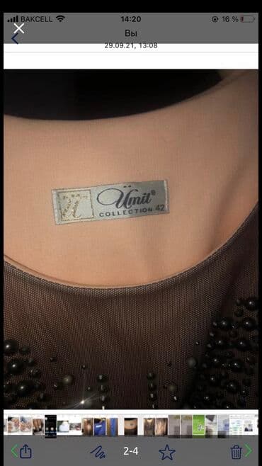 Toy paltarları və aksesuarları: Ziyafet paltari. 400 manata alinib. 40-42 olcudedir. 1 defe geyinilib — 2