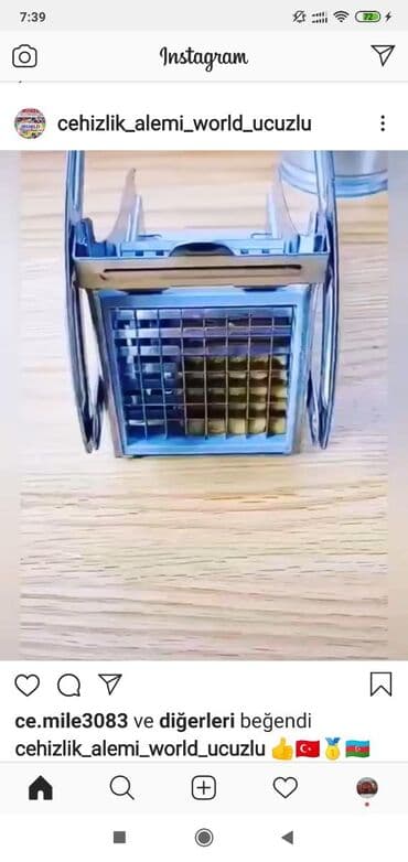 tarsofka aparati narxlari: Kartof free doğrayan — 2