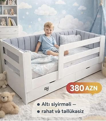 Uşaq çarpayısı – qoruyucu porlojenli yanlıqlar və yumşaq başlıq • at lalafo.az Uşaq çarpayısı – qoruyucu porlojenli yanlıqlar və yumşaq başlıq •