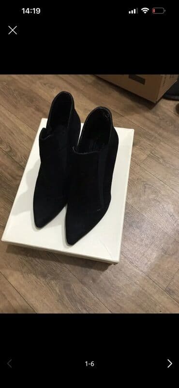 Basanoşka və səndəllər: Qadın botu – hündürdaban - Rəng: qara - Dizayn: dar burunlu, yanları — 3