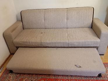 İşlənmiş, Divan-kravat, 2 kreslo, Bazalı, Açılan — 2