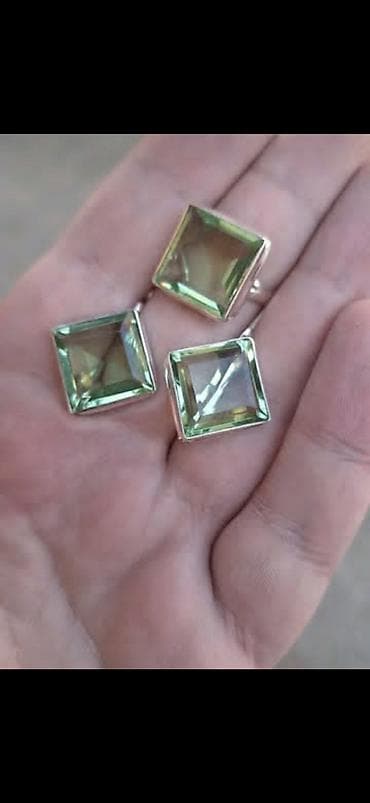 Zərgərlik dəstləri: 💥 ENDİRİM! 💥 Təbii daşlarla hazırlanmış gümüş komplektlər 🔹 — 5