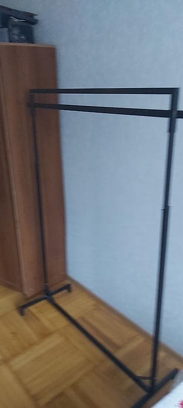 Metall asqı rəfi – ikiqat ştanga - Material: möhkəm metal