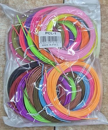 filament: 3D qələm PCL filamenti - Paçkada hər biri 5 metr olmaqla 20 ədəd — 1