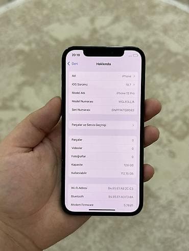 12 mini ikinci el: IPhone 12 Pro, 128 GB, Sierra Blue, Zəmanət, Simsiz şarj, Face ID — 4
