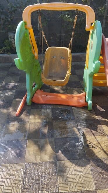 uwaq yelencekleri: Uşaq oyun komplekti – yelləncək və slayddan ibarət - 2-si 1-də — 10
