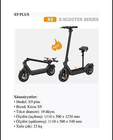 elektirik samakat: Elektrik samokat 10", 351 - 500 Vt, 36 - 45 km/s — 3