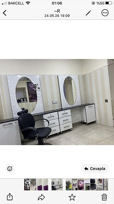 komputer kreslosu: Gözəllik salonu üçün avadanlıq və mebel dəsti - 2 ədəd iri oval — 8
