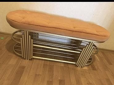 bag stullari: Metall karkaslı yumşaq oturacaqlı dəhliz skamyası/ayaqqabılıq - Üst — 1
