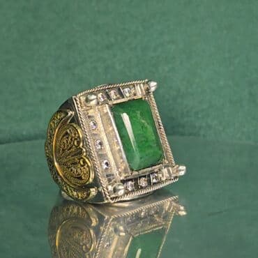 zumrud qaşlı uzuklər: Кольцо, Серебро, Изумруд — 2