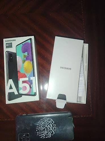 data modem sim card: Samsung Galaxy A51, 128 GB, rəng - Qara, Sənədlərlə — 1