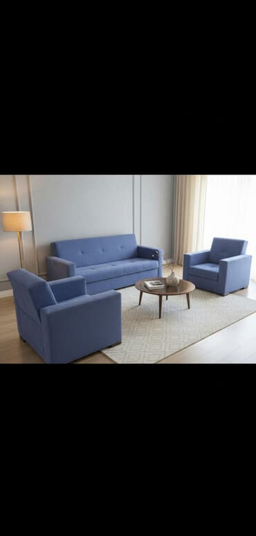 Di̇van-kravat, 2 kreslo, Divan, Açılan