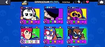 profil şəkilləri: Brawl Stars hesabı – yüksək səviyyəli, geniş kolleksiya - Kupa yolu — 2