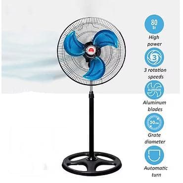 ventil: Sərinkeş Ventilyator Changli Crown 100W 45sm 3sürətli . ❄️ Sərinlik — 2