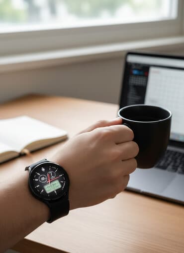 İşlənmiş, Smart saat, Sensor ekran, rəng - Qara