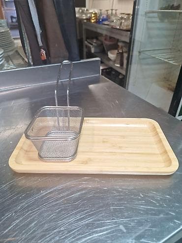 soba servisi: Bu dəstdə bir düzbucaqlı bambuk nimçə və paslanmayan poladdan — 4