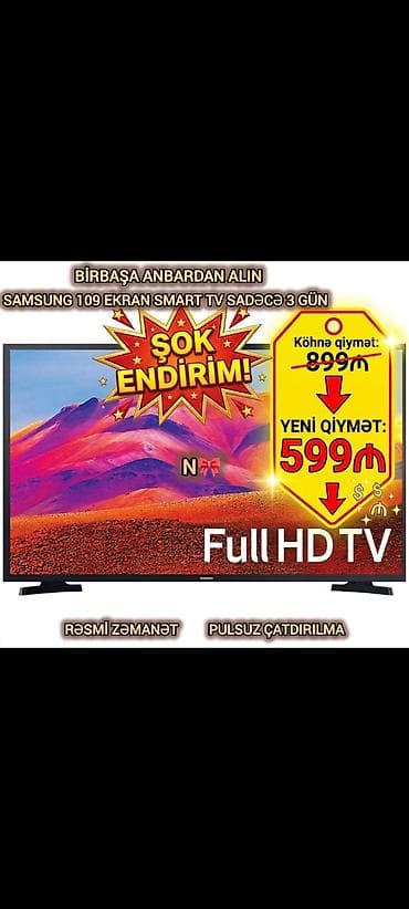 ekran 82 per page 40: Satılır:*Birbaşa anbardan SAMSUNG smart tv 599₼* Qeyd:*Yenidit 109 — 1