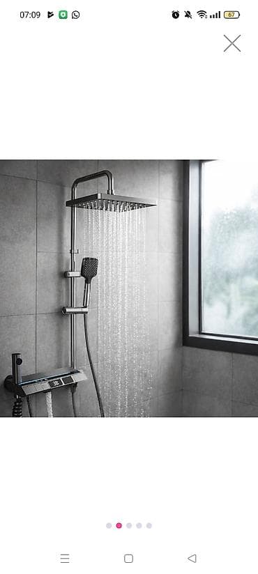 Ağıllı duş sistemi – divara quraşdırılan termostatlı dəst - Üst duş — 4