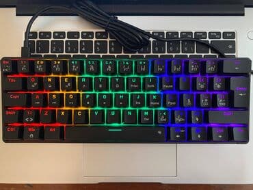 Masaüstü kompüterlər və iş stansiyaları: Qara Rəngli və RGB İşıqlı Mexaniki Klaviatura ✅ Blue Switch✅ 100% — 2