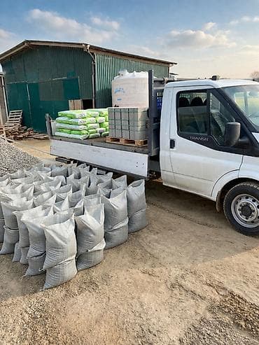 Tikinti materialları – qarışıq paketlər - Qum-çınqıl qarışığı dolu