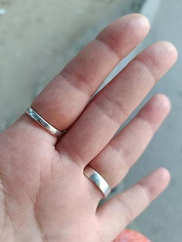 Gümüş üzük dəsti - Material: gümüş rəngli metal (şəklin əsasında). - — 3