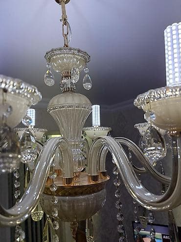 Çılçıraq, 8 lampa, Şüşə