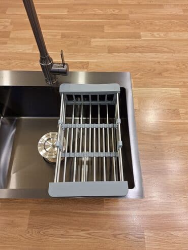 rakvinlər: Yeni Kvadrat Mətbəx çanağı, Paslanmaz polad, Pulsuz çatdırılma — 3