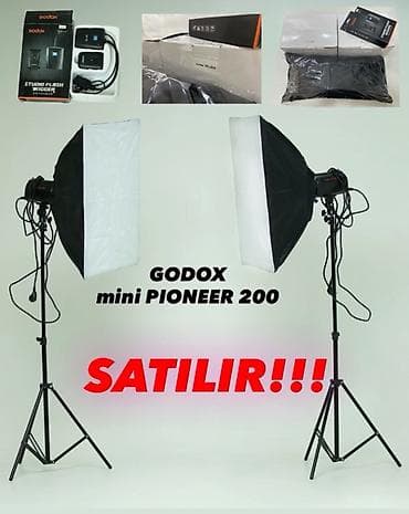 Godox Mini Pioneer 200 studiya işıqlandırma dəsti Məzmun: - 2 ədəd