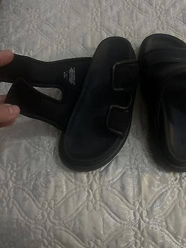 sendel: H&M qadın/slayd tipli sandal - Rəng: qara - Ölçü: 38 (altlıqda — 5