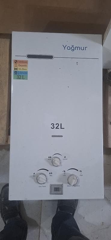 su qizdiran: Qazla işləyən su qızdırıcısı pitimunutka– 32L - Tutum: 32 litr - Ön — 2