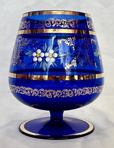dibcek qablari: Qədəhlər, rəng - Göy, Şüşə, 6 ədədli dəst, 250 ml — 6