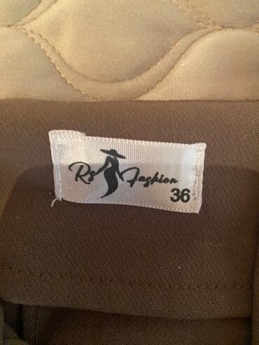 sabina parfumeriya qiymetleri: Klassik modellə düz kəsimli şalvar(2ci əl) -36 bədən - Rəng: açıq — 3