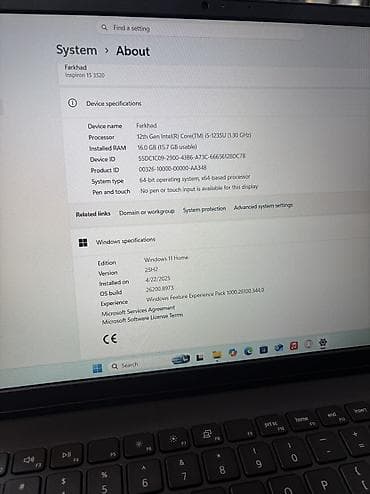 macbook pro 2017 i5: Dell Inspiron 15 noutbuk - Model: Dell Inspiron 15 (15.6") - — 6