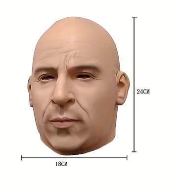 Realistik kişi üzü silikon maska - Material: yüksək keyfiyyətli — 1