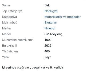 moped 49 kub: Elektrik skuter – şehir içi hərəkət üçün komfortlu və səmərəli model — 5