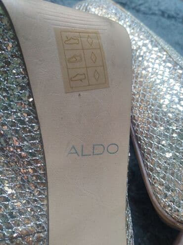 derihan ayakkabı: Tuflilər, Aldo, Ölçü: 35.5, rəng - Qızılı, İşlənmiş — 4