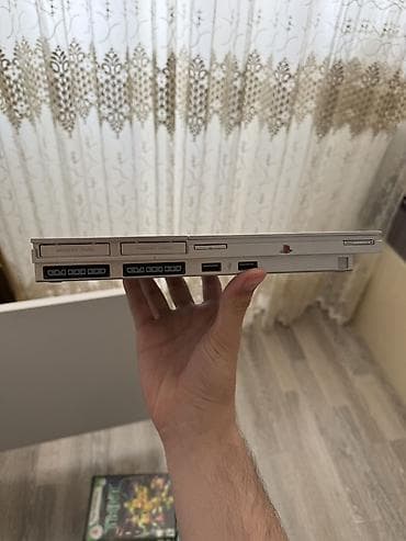 sert disk: Sony PlayStation 2 Slim (SCPH-90004) – Gümüş rəng elave a class pult — 2