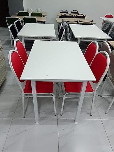 metbext stulu: Mətbəx üçün, Yeni, Açılmayan, Dördbucaq masa, 4 stul — 3